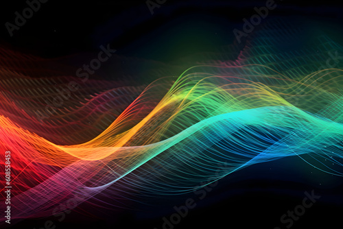 abstract colourful waves rainbow background