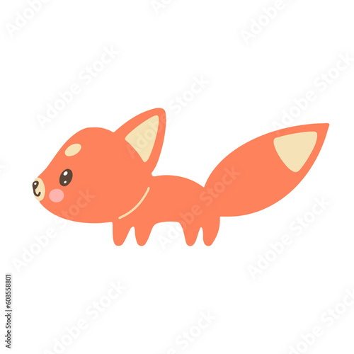 Cute cartoon fox Funny red fox collection. Vector illustration