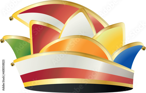detailed illustration of a traditional german carnival foolscap