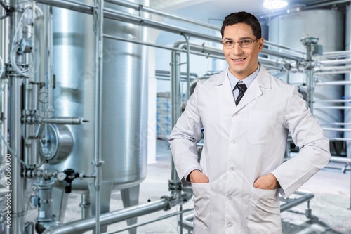 Young scientist work and examine tests in laboratory.