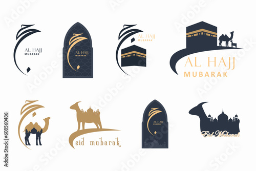 AL Hajj Mubarak Design Vector