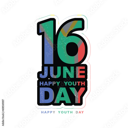 youth day south africa(Jun 16)vector banner illustration.
