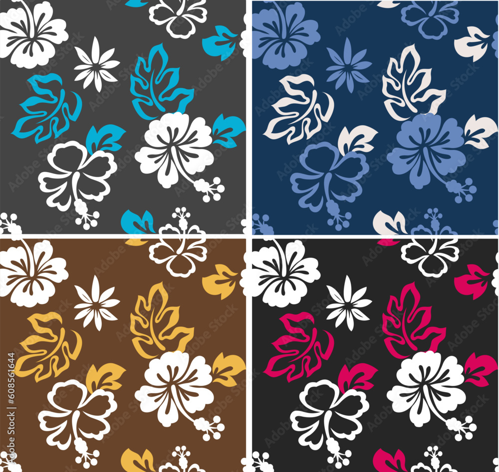 Fototapeta premium hibiscus flower print
