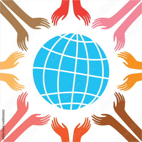 Peace for all people. Vector Illustration. The idea of â??â??the poster.