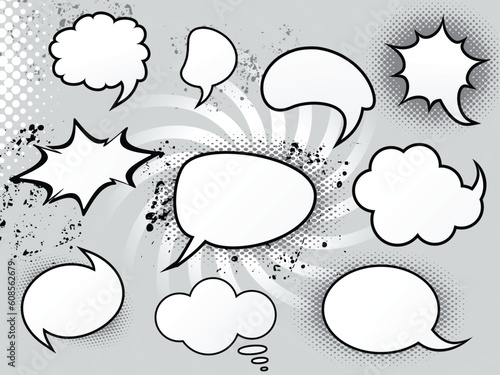 abstract speech bubbles vector illustration