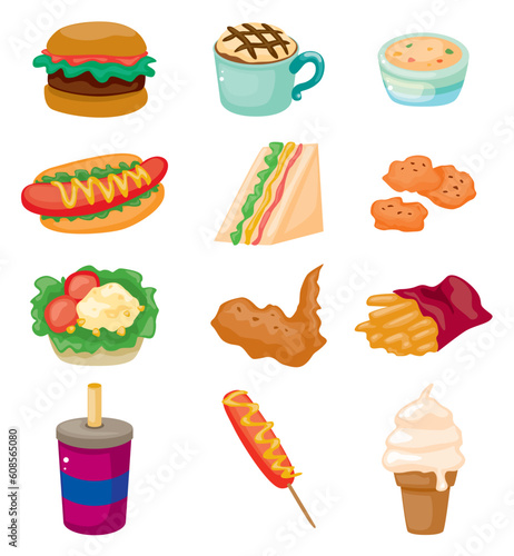 cartoon fast food icon