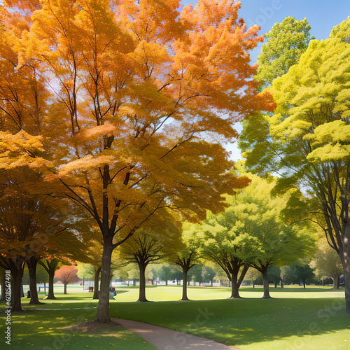 autumn trees in the park