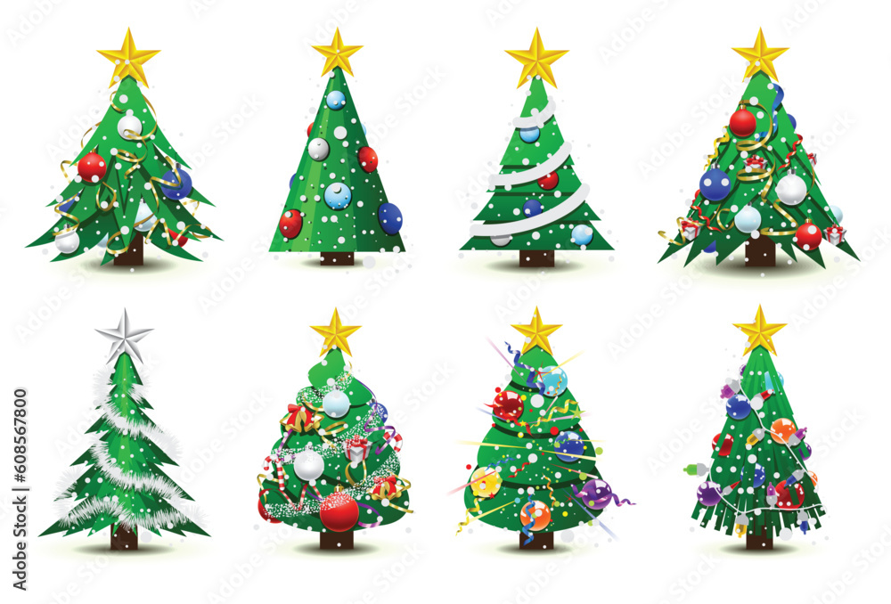 Decorated christmas trees Decorated christmas trees