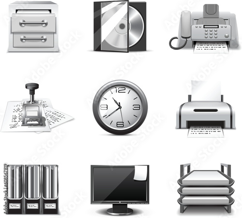 Office icons | B&W series