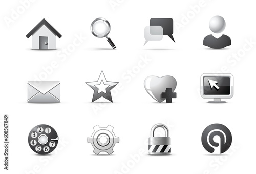 Web icons | B&W series