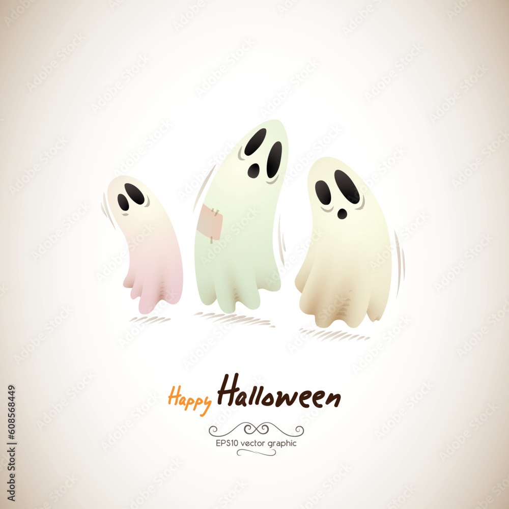 Happy Halloween Ghosts | Separate Layers Named Accordingly Happy Halloween Ghosts | Separate Layers Named Accordingly