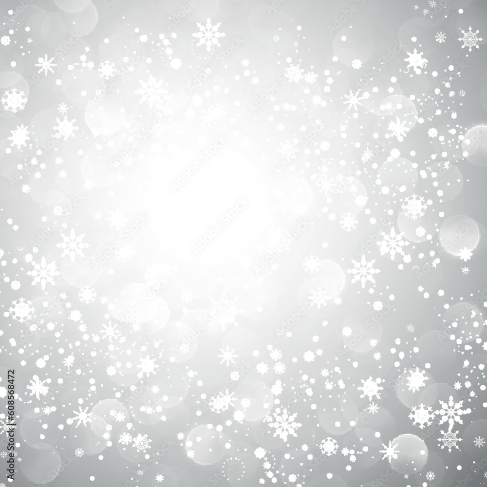 Silver Snowflake Christmas Background | EPS10 Vector Graphic