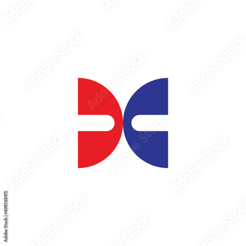 Free Download letter dc opposite direction colorful simple logo vector - GFXLoad
