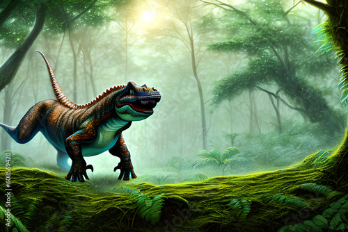 Silvisaurus Dinosaur, Generative AI Illustration © pandawild