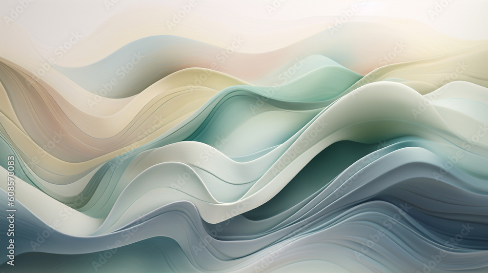 Abstract wallpaper background in pastel colors. Generative AI