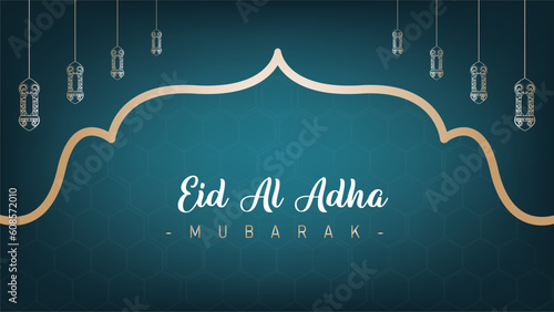 Amazing cool minimalist poster and banner design for Eid al-Adha celebrations for Muslims