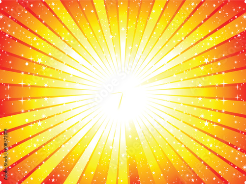 abstract yellow sunbeam background vector illustration