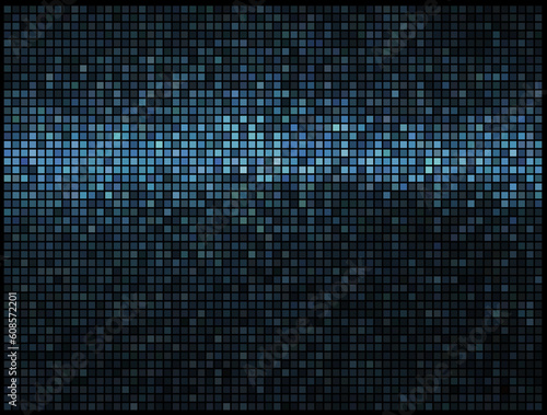 Multicolor abstract lights blue disco background. Square pixel mosaic vector