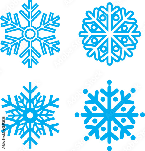 Snowflakes collection. Element for design. Vector  illustration