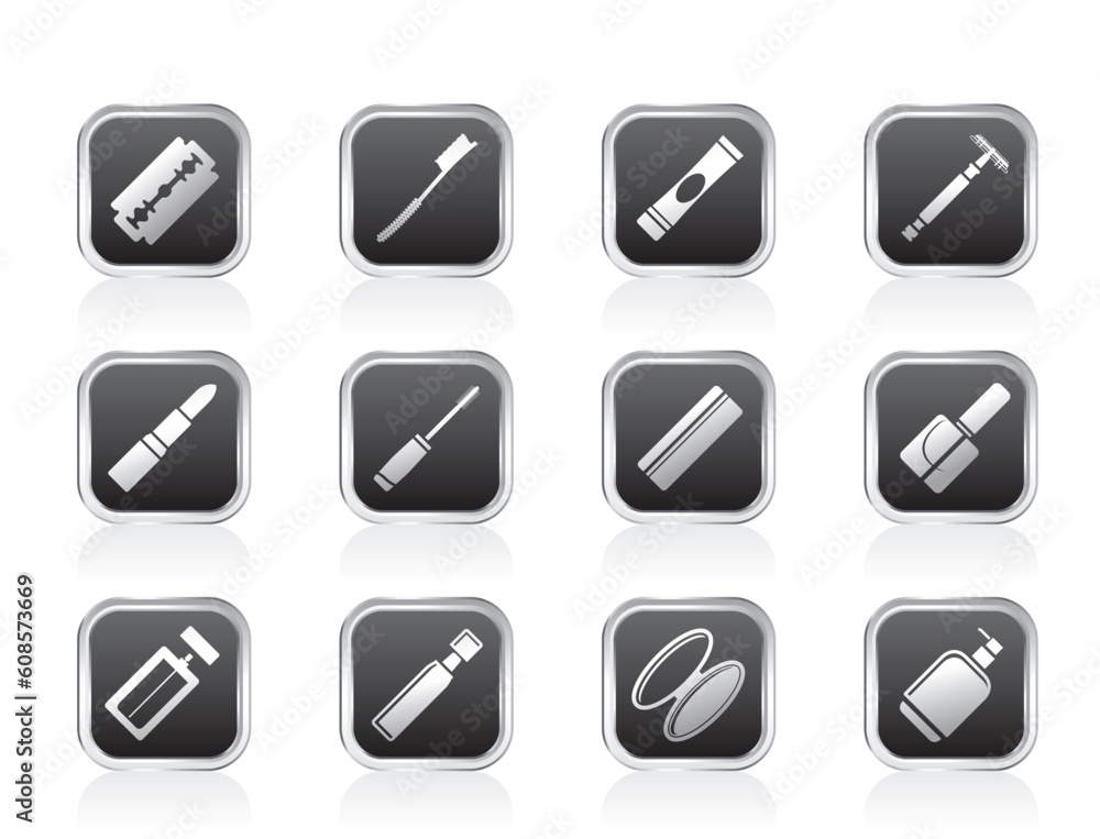 Make-up icon set, Health and beauty icons Make-up icon set, Health and beauty icons