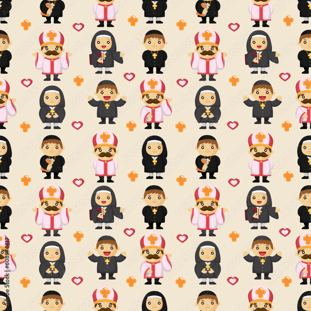 © Designpics - seamless priest pattern © Designpics - seamless priest pattern