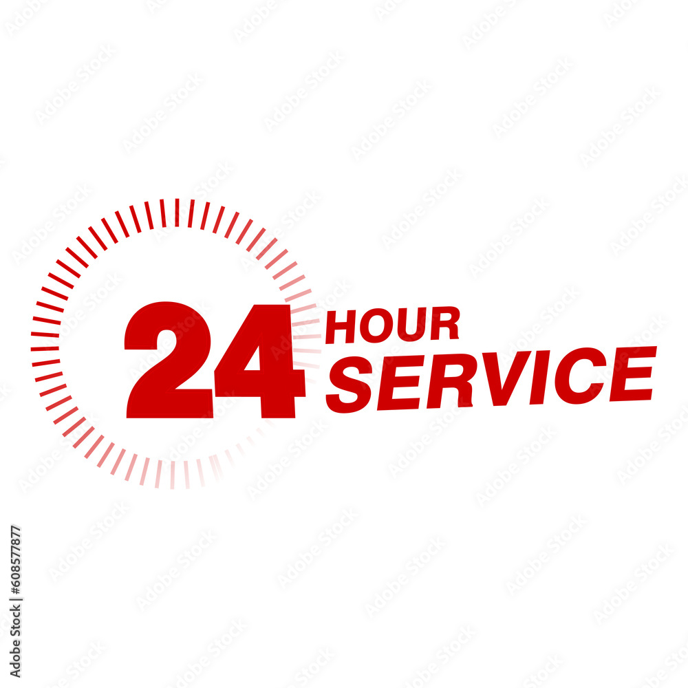 24 Hour Emergency Service Label 24 Hour Emergency Service Label
