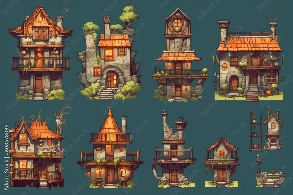 Medieval Spring House Medieval House Concept Art