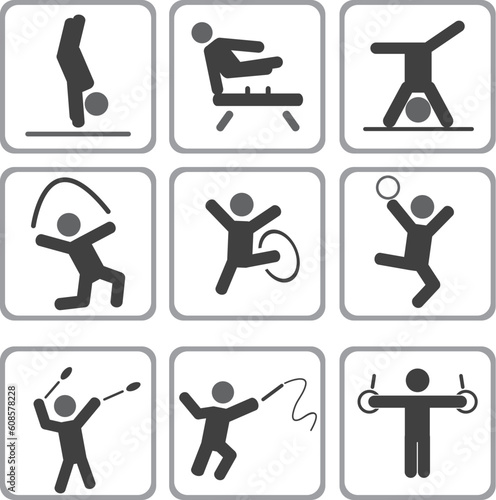 Set of sport icons. Vector illustration for you design