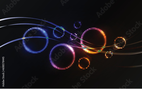 Nice colorful glowing circle vector background for your creative work