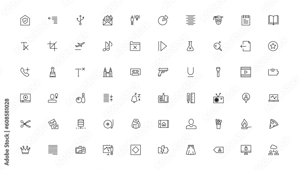 thin line icons set. Thin line simple outline icons, Pixel Perfect icons thin line icons set. Thin line simple outline icons, Pixel Perfect icons