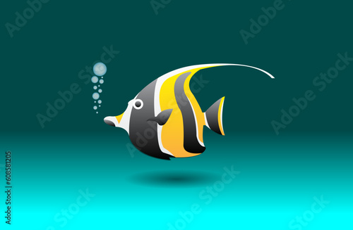Cartoon moorish idol, vector illustration, eps10