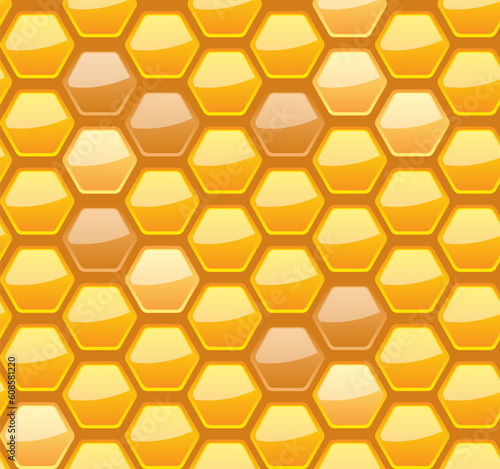 Fototapeta Naklejka Na Ścianę i Meble -  Seamless honeycomb pattern, vector illustration, eps10, 3 layers