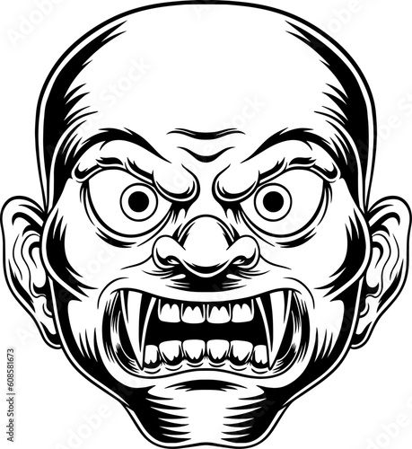 halloween character zombie head