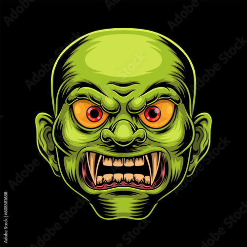 halloween character zombie head