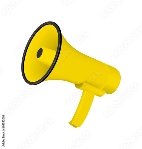 Megaphone ( yellow color )  vector illustration