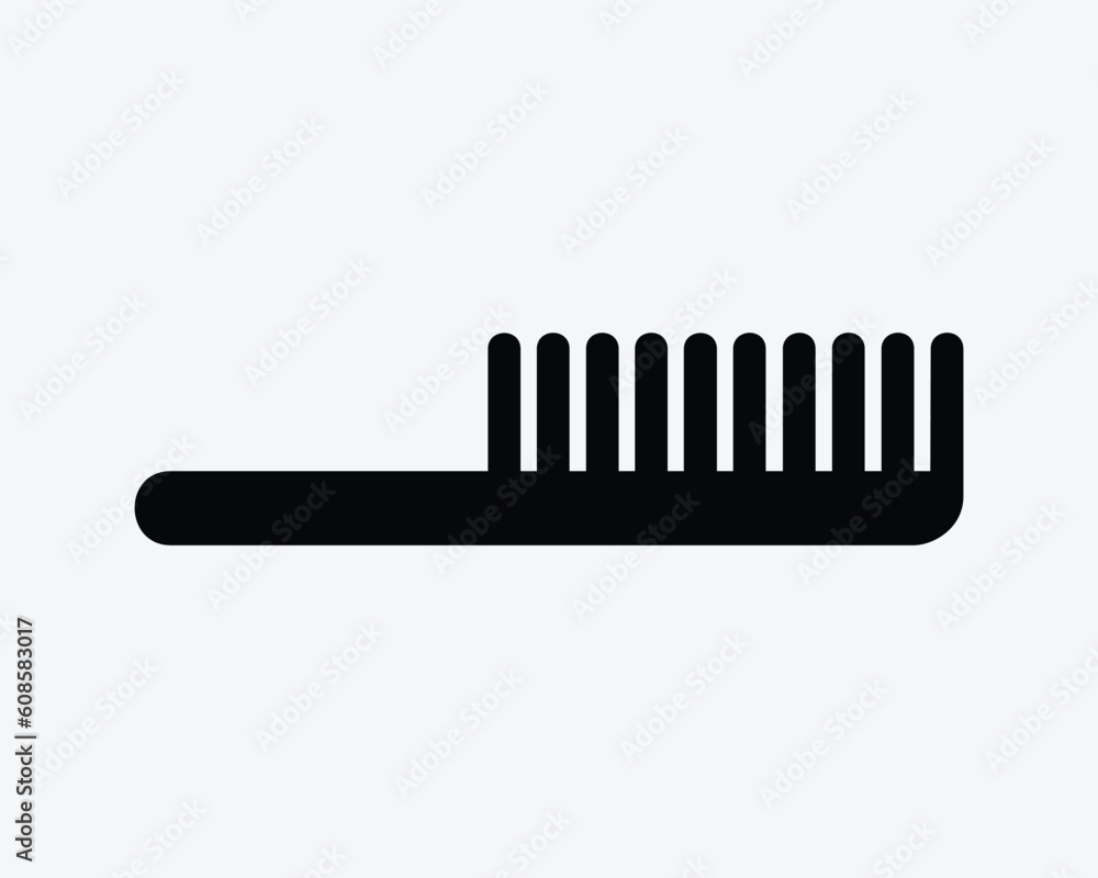 Comb Icon. Hair Fashion Salon Beauty Care Barber Hairdresser Hairbrush Brush Tool Sign Symbol Black Artwork Graphic Illustration Clipart EPS Vector Comb Icon. Hair Fashion Salon Beauty Care Barber Hairdresser Hairbrush Brush Tool Sign Symbol Black Artwork Graphic Illustration Clipart EPS Vector