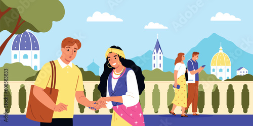 Fortune Telling Background Illustration