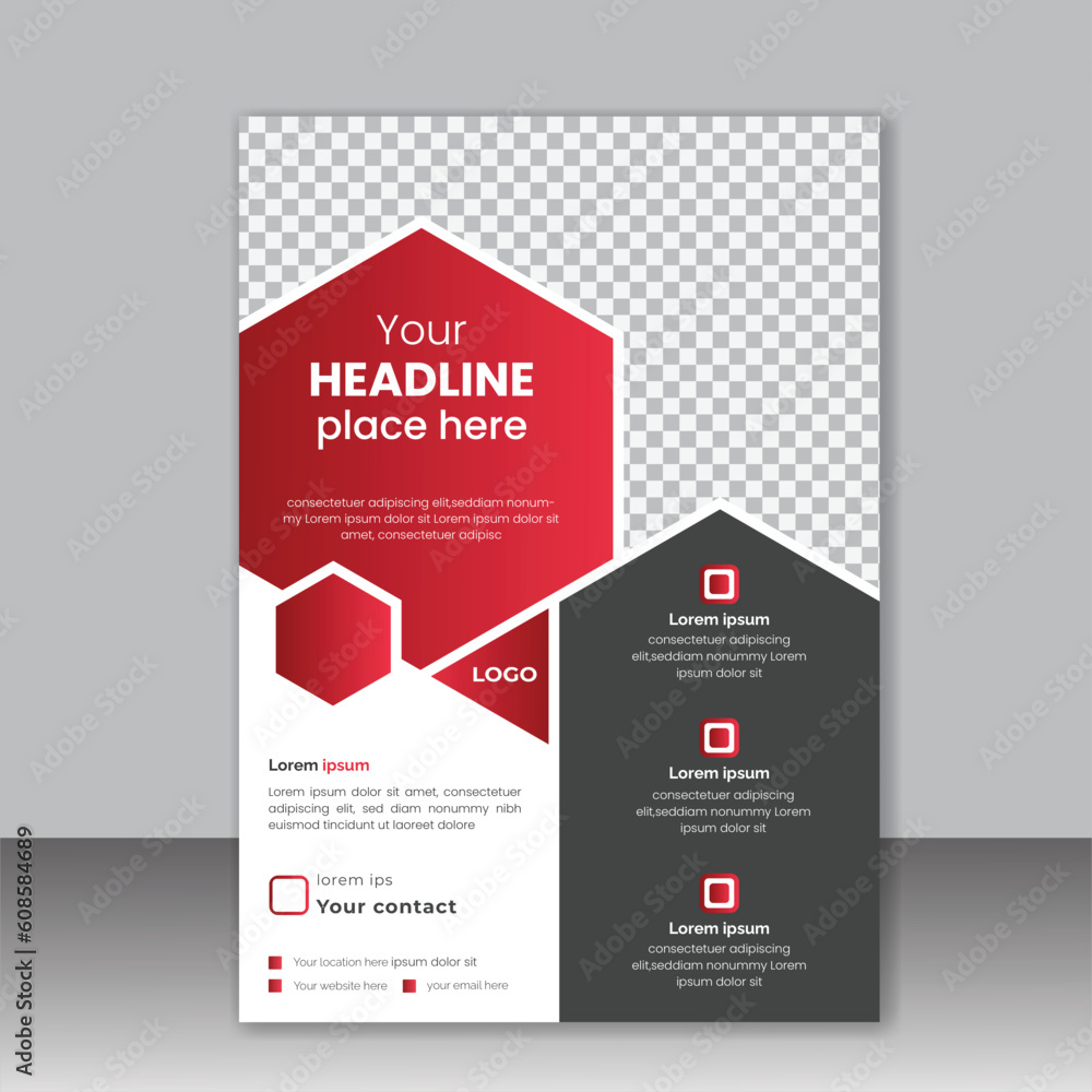 modern and simple flyer design template, corporate business annual report, poster, eco flyer, magazine cover template, illustration vector template in A4 size, eps cc