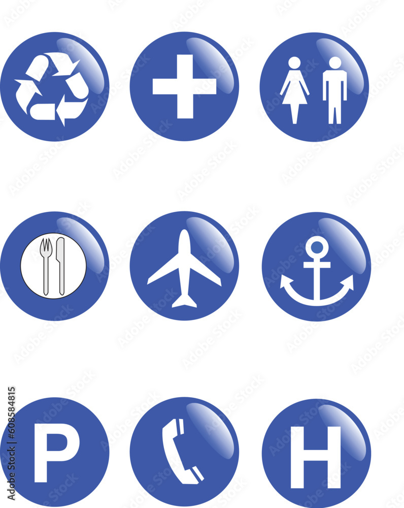Set of information buttons - vector Set of information buttons - vector