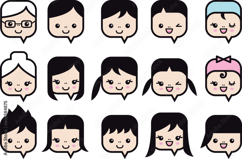 various women and men, vector people icon set various women and men, vector people icon set