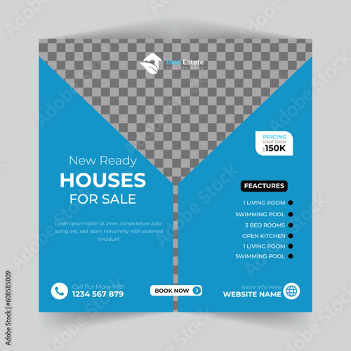 Real estate house social media post design