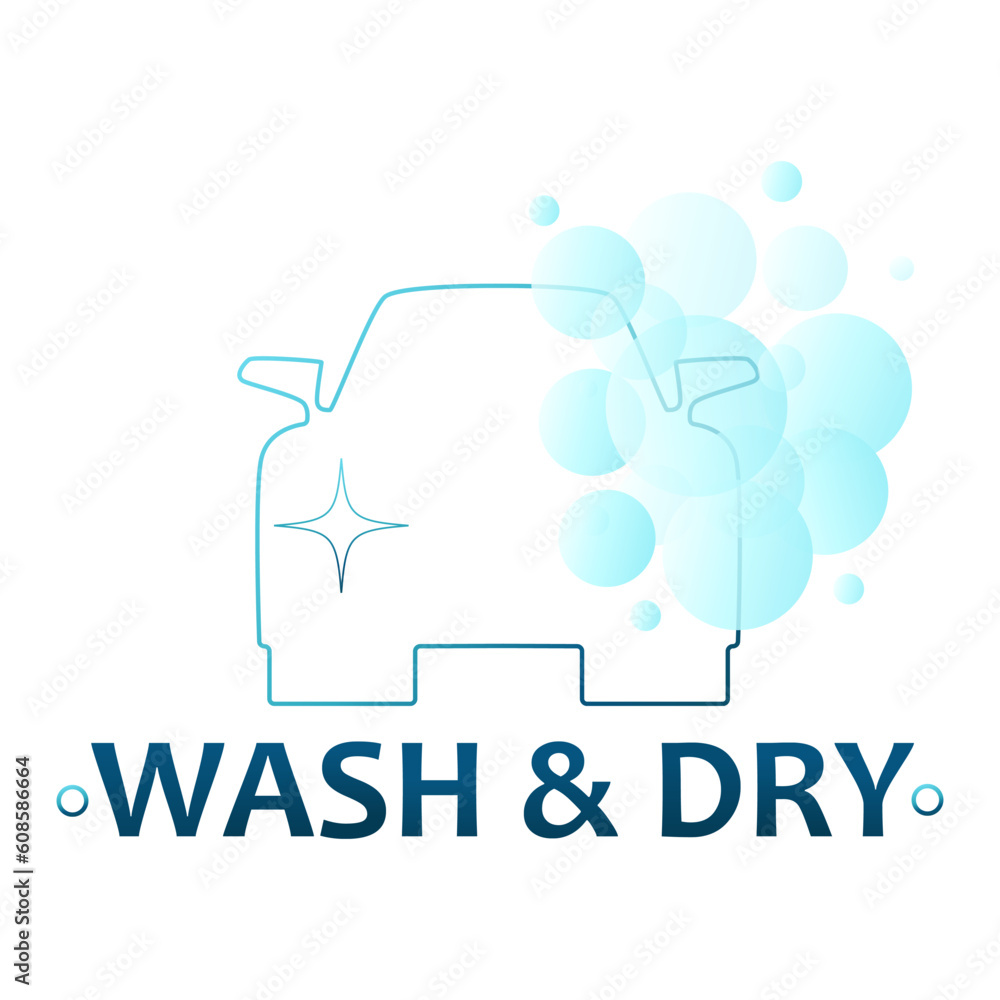 Car icon for logo. car wash design