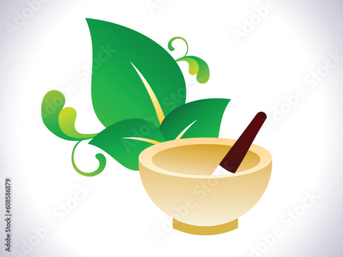 abstract herbal ayurvedic element vector illustration