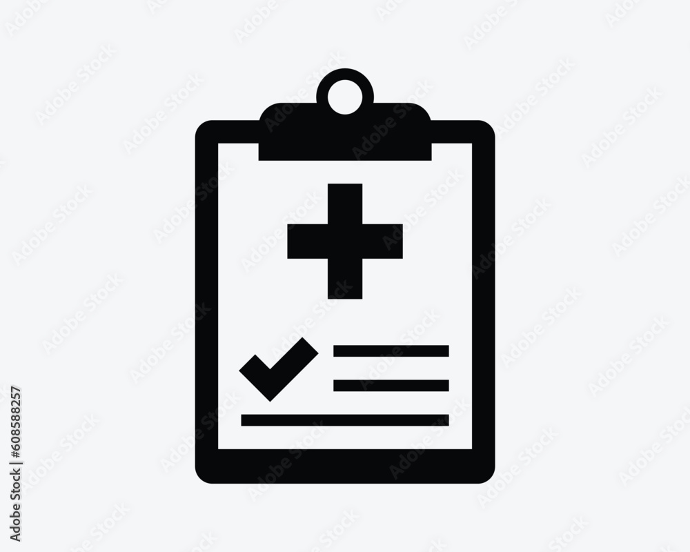 Medical Evaluation Form Icon. Hospital Patient Document Health Record Test Result Sign Symbol Black Artwork Graphic Illustration Clipart EPS Vector Medical Evaluation Form Icon. Hospital Patient Document Health Record Test Result Sign Symbol Black Artwork Graphic Illustration Clipart EPS Vector