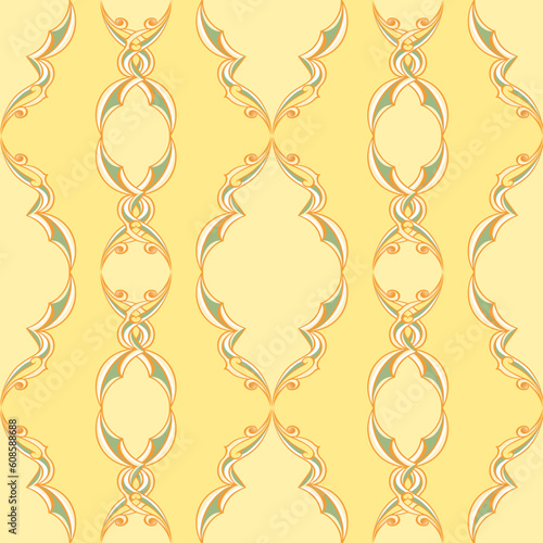 Vintage Pattern. illustration on yellow background for design