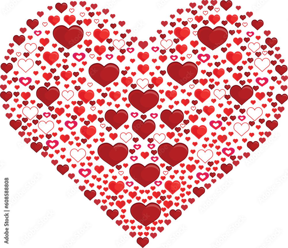 Big heart made of little pretty hearts Big heart made of little pretty hearts