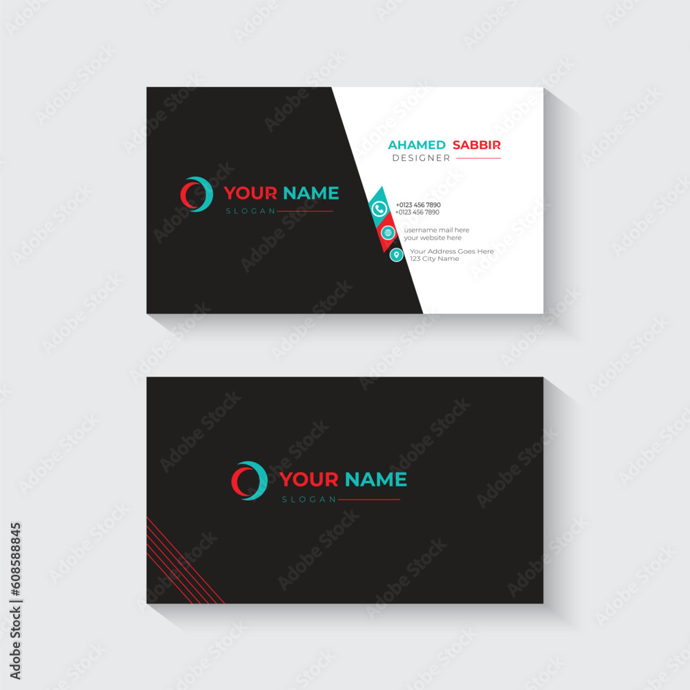 Modern business card template design Modern business card template design