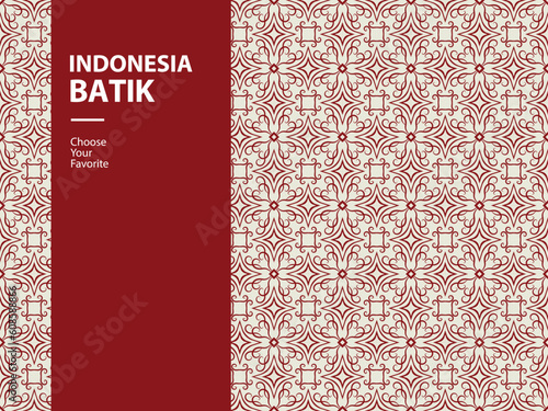 batik pattern seamless indonesia element independence day national drawing vintage fashion vector