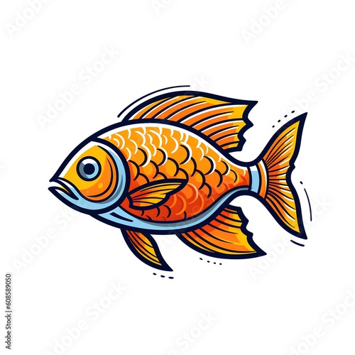 Simple fish illustration, AI generated