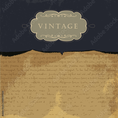 Vintage burned paper background, with space for text.